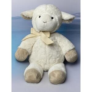 Pottery Barn Kids PBK Soft Ivory Plush Lamb Sheep 16 Inch Stuffed Animal